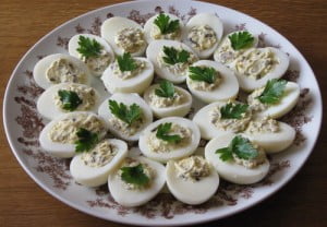 фаршированные гусиные яйца