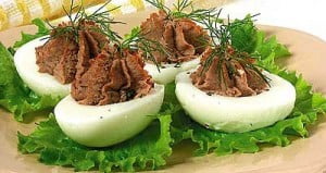 гусиные яйца с начинкой