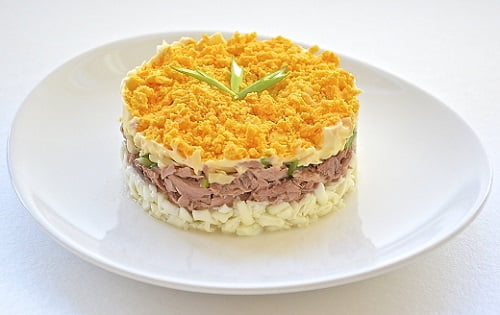 Мимоза с тунцом