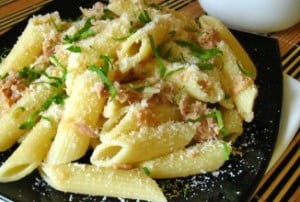 макароны с тунцом