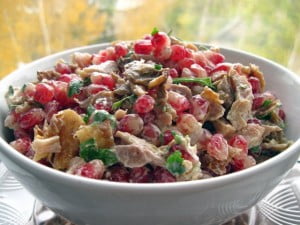 Блюдо с гранатом и курицей