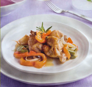 Тушеное мясо с чесноком
