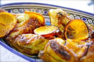 курица в духовке с апельсинами
