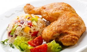 курица в духовке с рисом