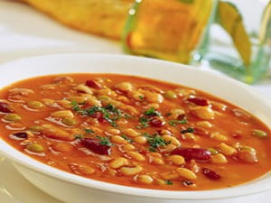суп с горохом и фасолью из курицы