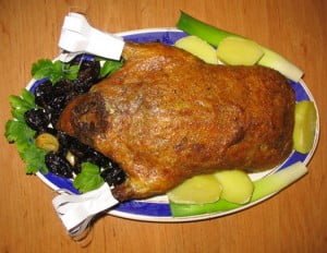 утка с черносливом