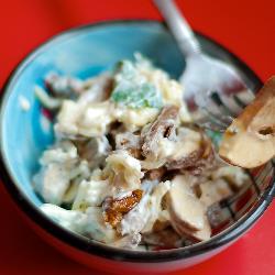 Кушанье с грибами