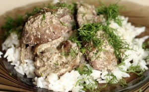 куриная печень в сметане