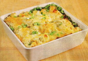 Капуста, запеченная с фаршем и сыром