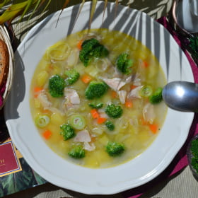 Суп из брокколи и курицы