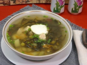 Куриный суп с морской капустой