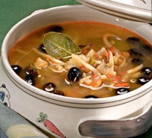 Солянка с кальмарами