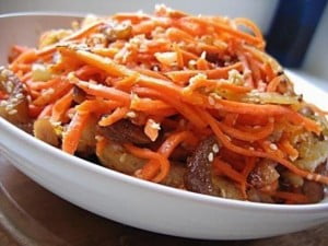 Свинина с морковью по-корейски