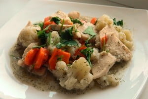 Тушёная курица на пару