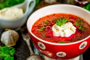 Кубанский борщ с телятиной