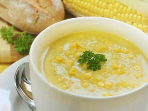 Куриный крем-суп с кукурузой