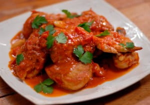 Пикантное рагу с курицей