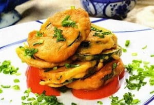 Сырный гарнир с помидорами